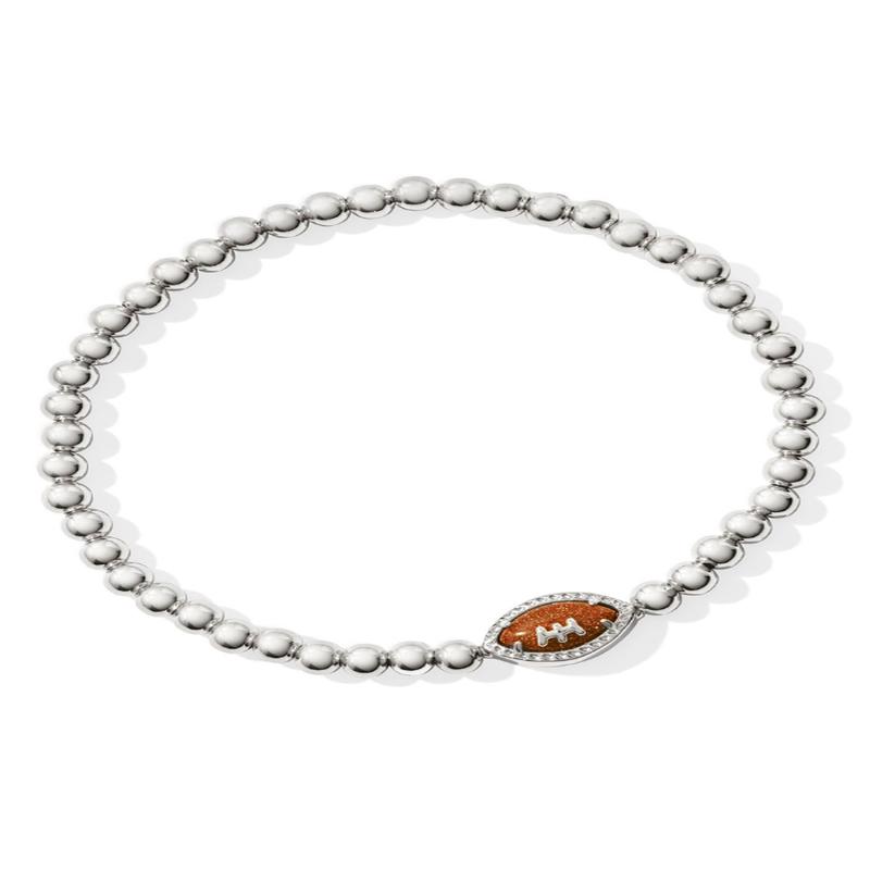 Football Stretch Bracelet - Silver Orange Goldstone | Kendra Scott - FINAL SALE