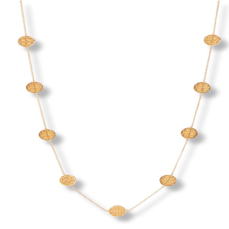 Julie Vos Valencia Delicate Gold Station Necklace
