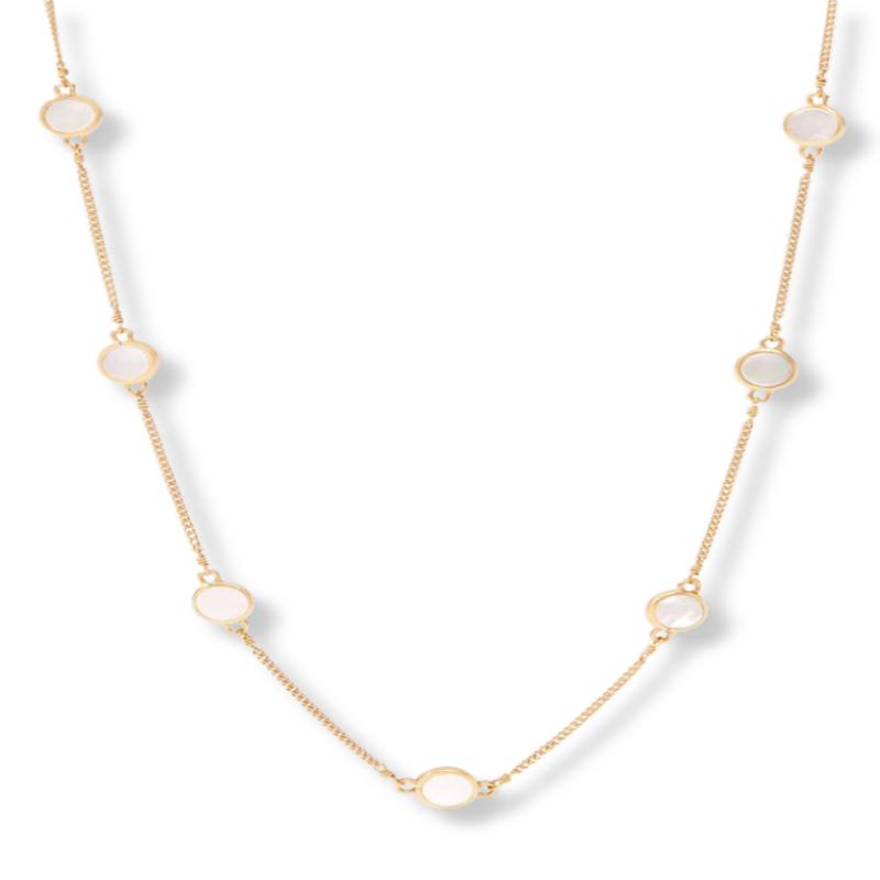 Julie Vos Valencia Delicate Pearl Station Necklace