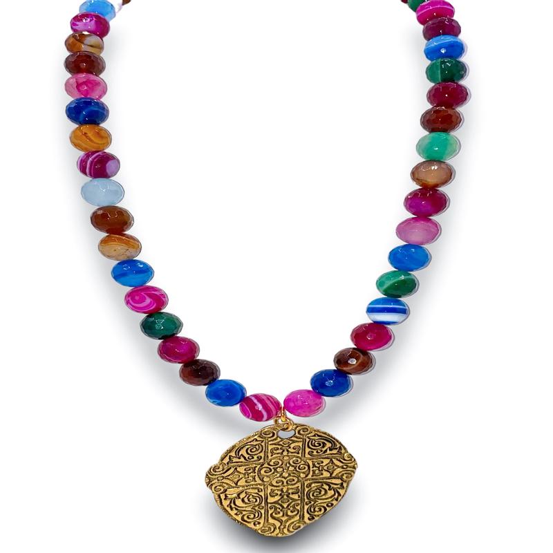 Shine Bright Necklace - Pink Agate | Virtue - FINAL SALE