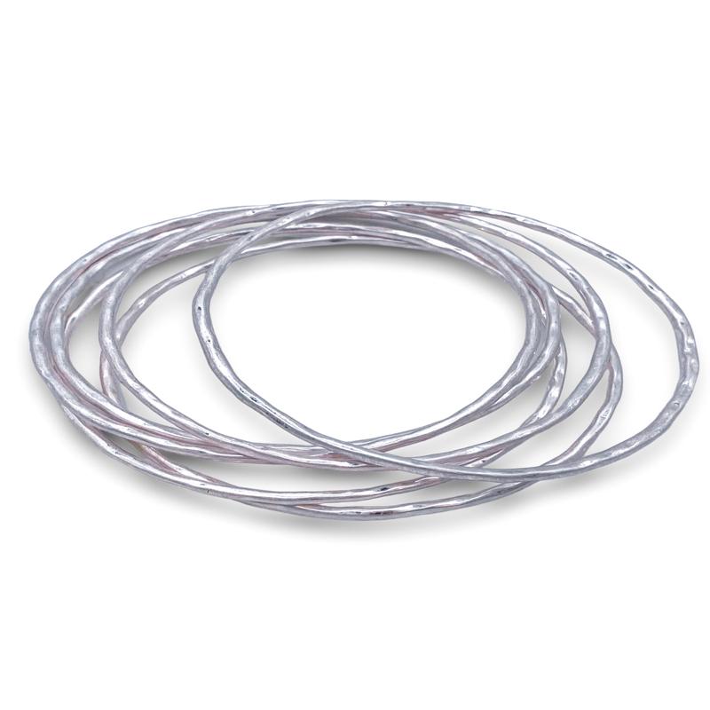 Be The Lead Bracelet Set - Worn Silver - FINAL SALE