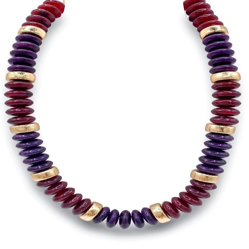 Going Far Necklace - Burgundy