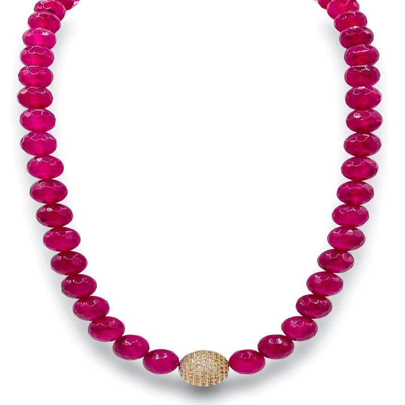 In Full Swing Necklace - Dark Pink | Virtue