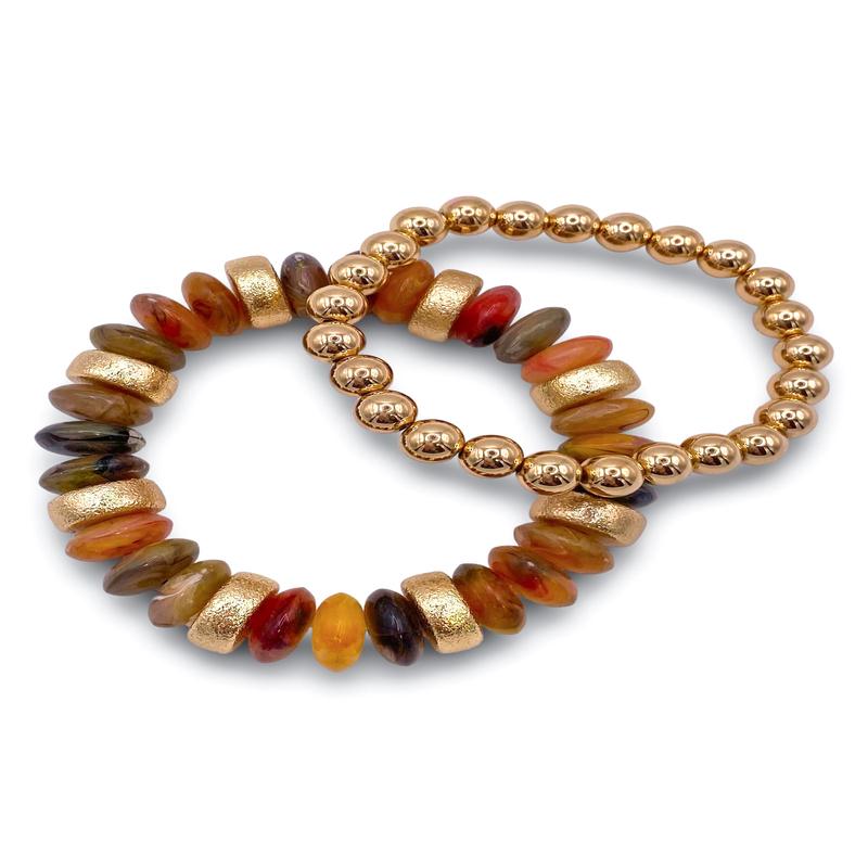 Joy of My Life Bracelet Set - Brown/Gold - FINAL SALE