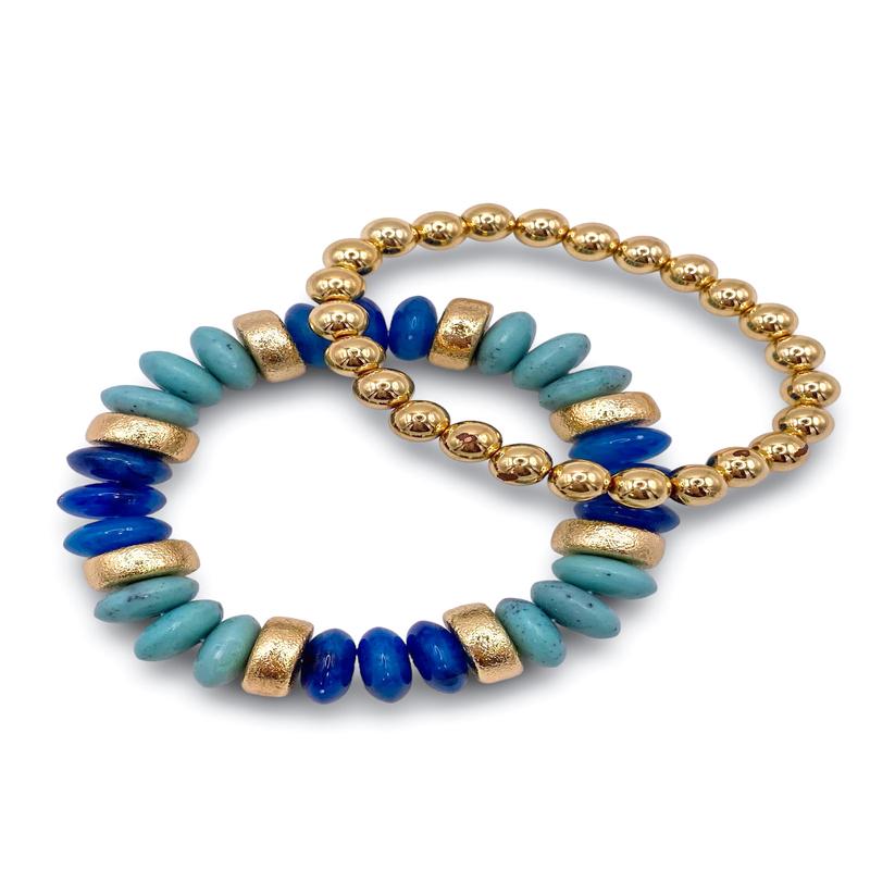 Joy of My Life Bracelet Set - Turquoise/Gold -DOORBUSTER