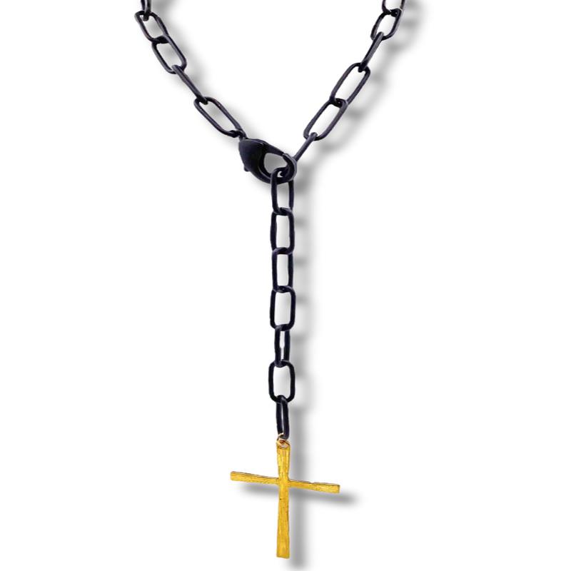 Let Me Be Necklace - Black/Gold | Virtue - SALE