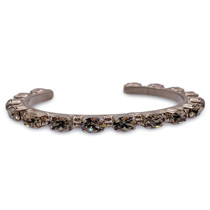 Riveting Romance Cuff - Antique Silver Black Diamond | Sorrelli - SALE