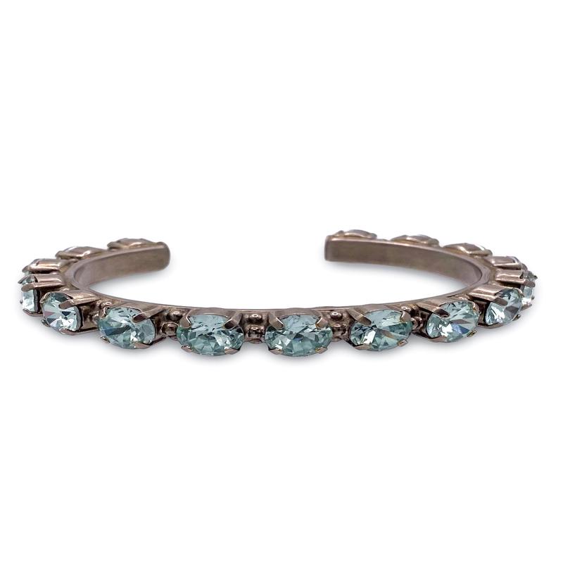 Riveting Romance Cuff - Antique Silver Mint | Sorrelli
