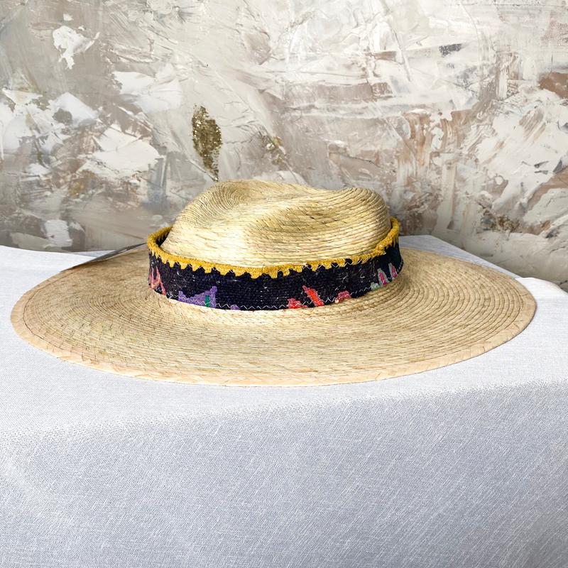 Straw Hat w/Band - 70 - FINAL SALE