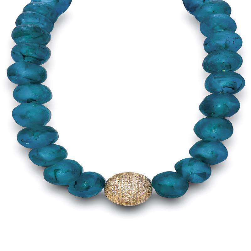 The Talia Necklace - Teal - FINAL SALE