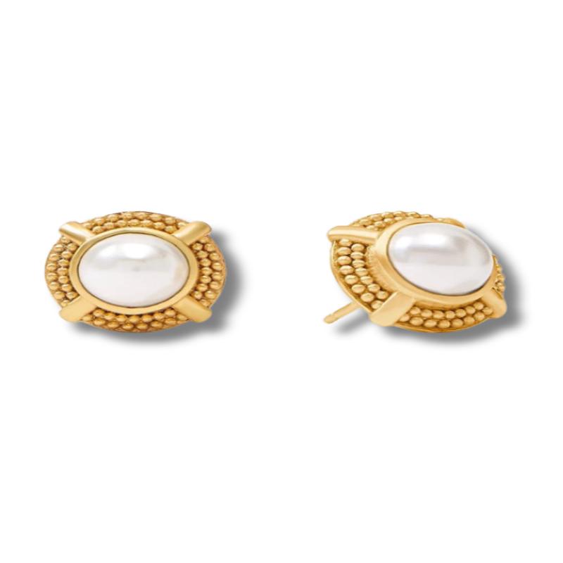 Cabochon Stud - Pearl | Julie Vos