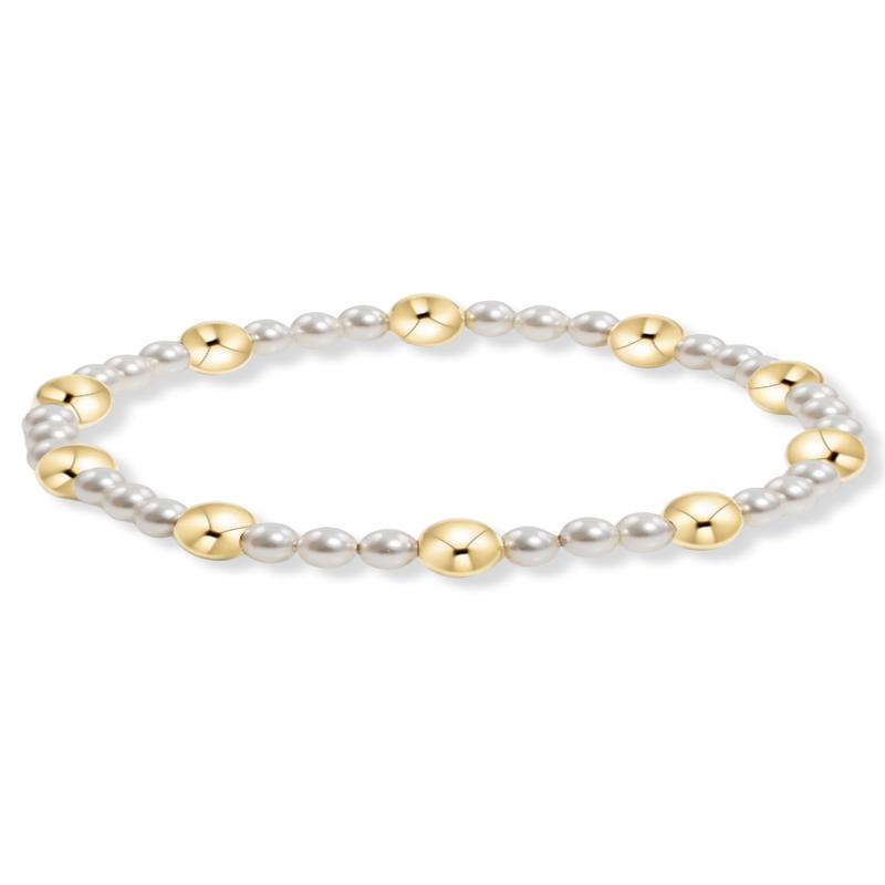 enewton Sincerity Pattern Pearl 4mm Gold 6mm Bracelet