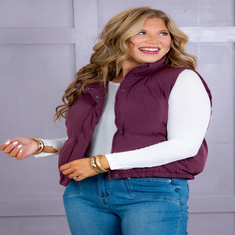 Addison Vest - Eggplant