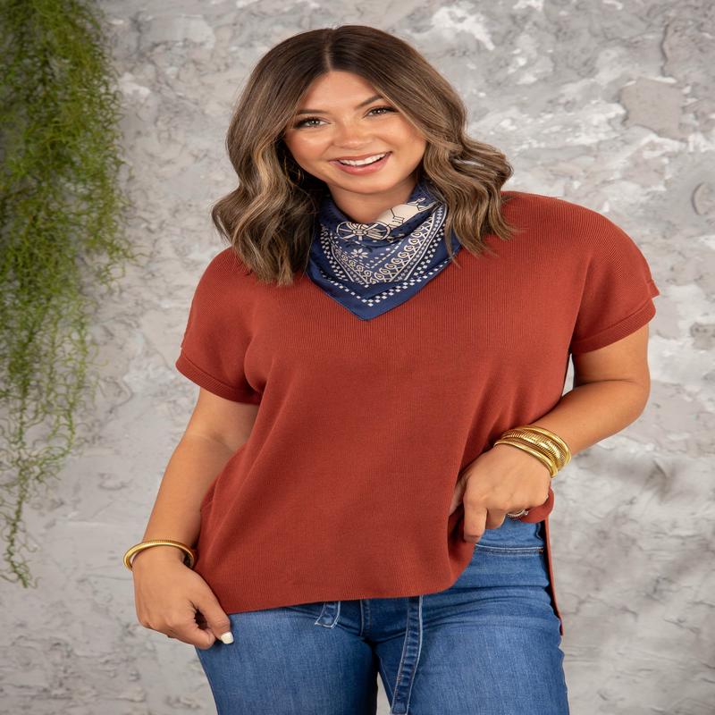 Against All Odds Top - Brick - SALE