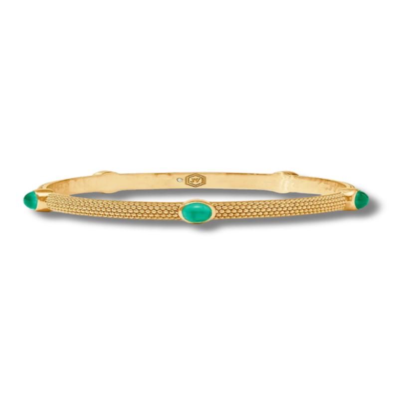 Cabochon Bangle - Iridescent Emerald Green | Julie Vos | RESTOCK