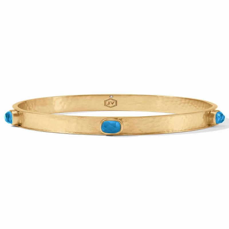 Catalina Stone Bangle - London Blue | Julie Vos