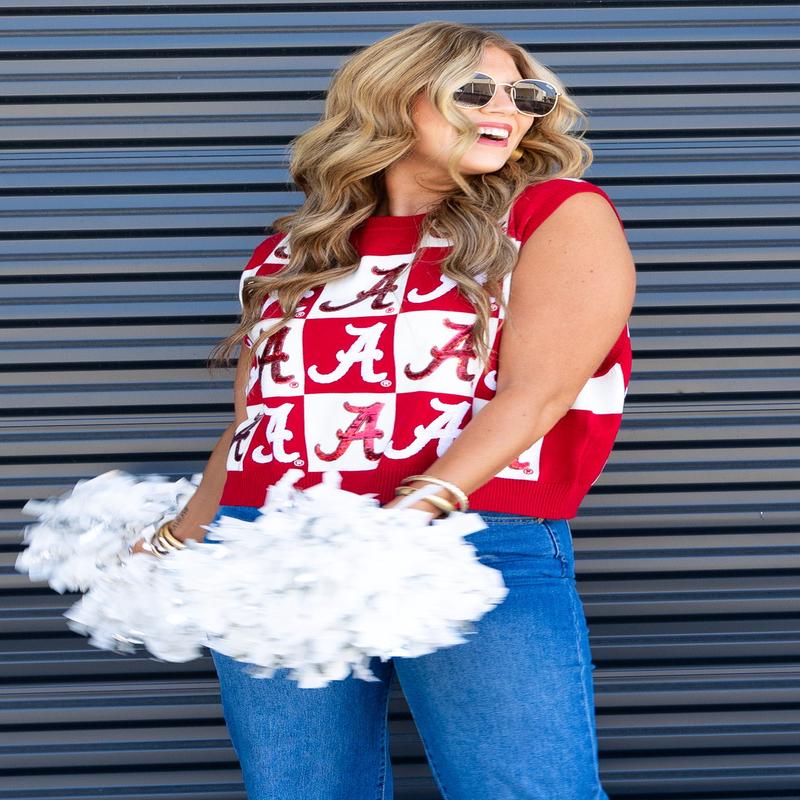 Checkered Alabama Tank | Queen Of Sparkles