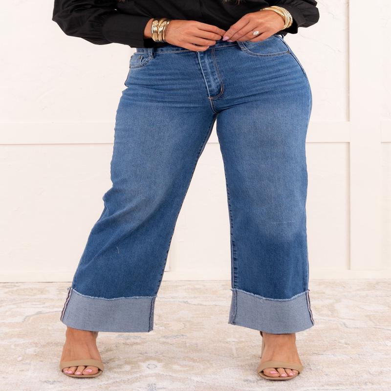 Megan Selvege Cuff Mid Rise Jean - FINAL SALE