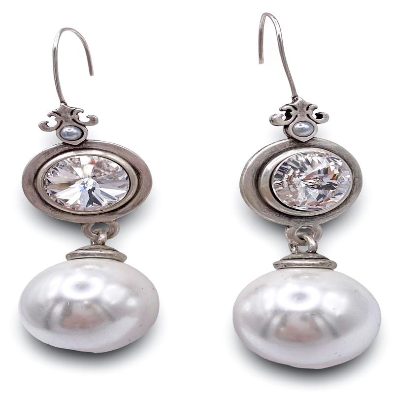The Prefere Earrings  Silver Pearl | French Kande - DOORBUSTER