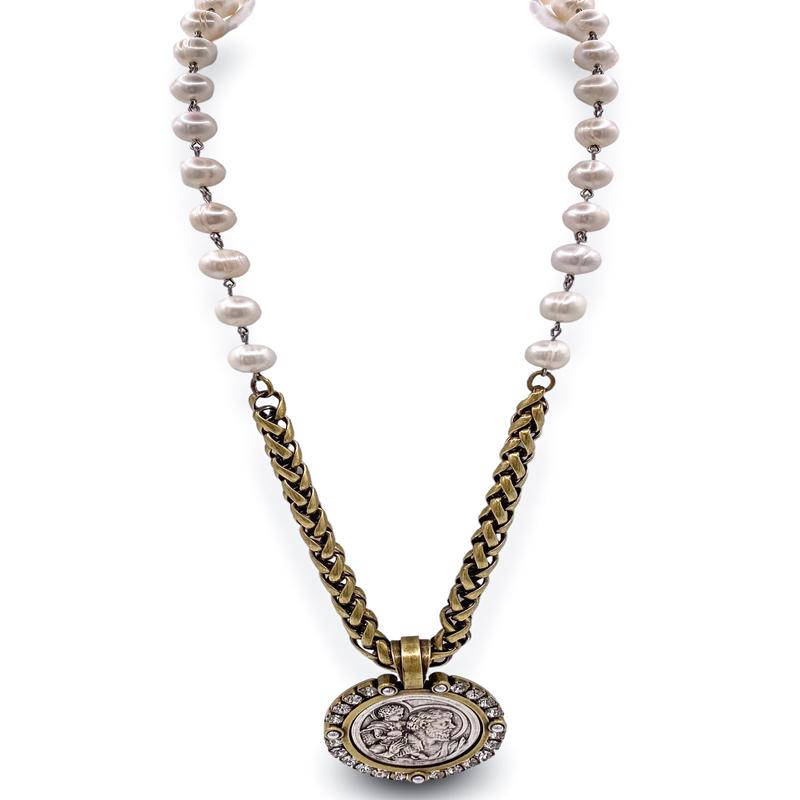 The Sybille Necklace  Pearl Cheval | French Kande | RESTOCK