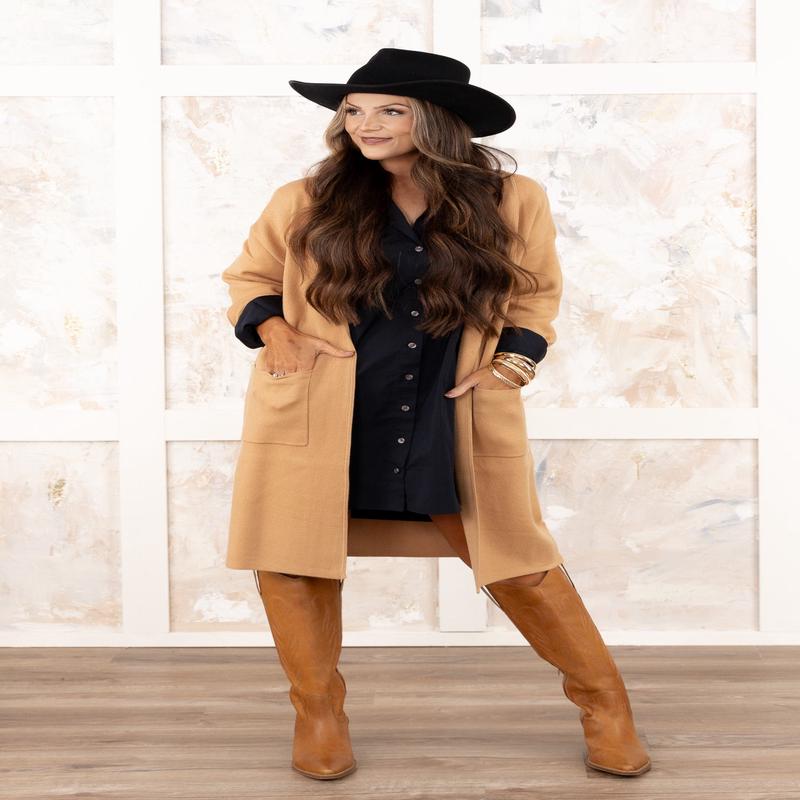 Tribal Central Park Tan Coatigan - FINAL SALE