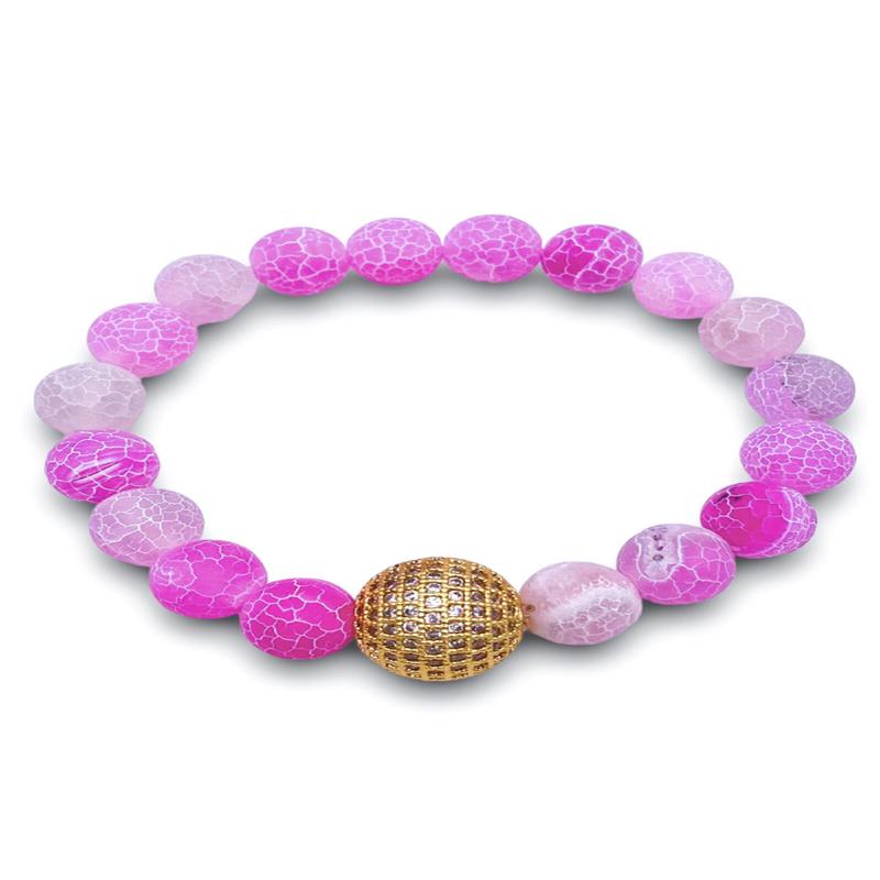Brave Enough Bracelet -  Pink Crackle | Virtue  | RESTOCK