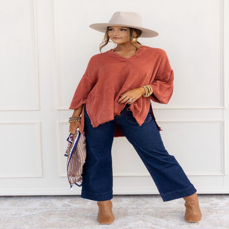 Day After Day Top - Rust - SALE