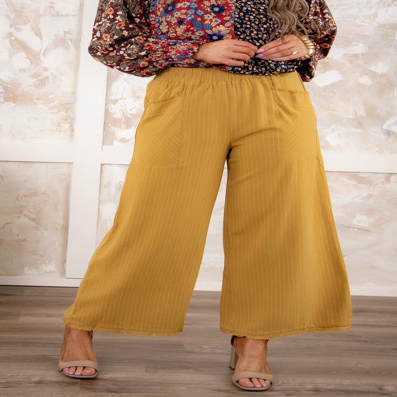 Golden Linen Pant