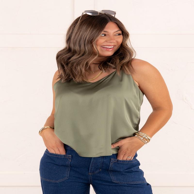 Matter Of Fact Tank - Olive - FINAL SALE