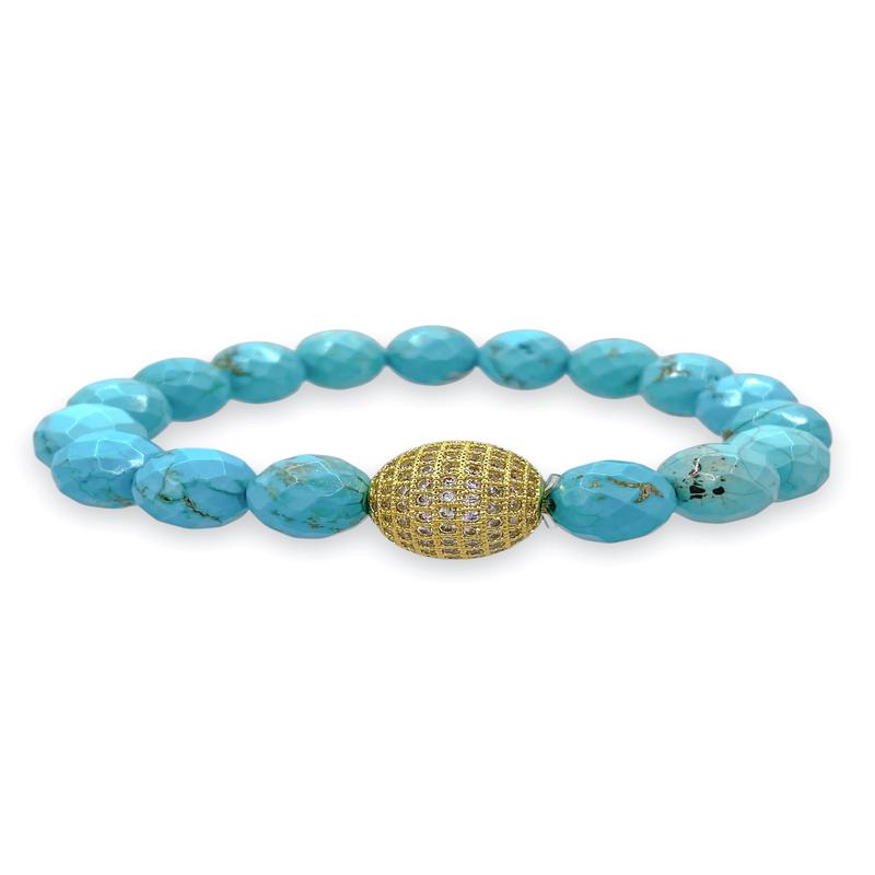 Virtue Brave Enough Turquoise Beaded Bracelet
