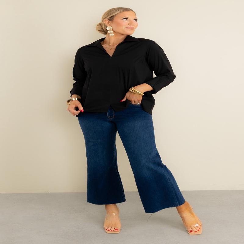 Agnes Long Sleeve Black Shirt *Final Sale*