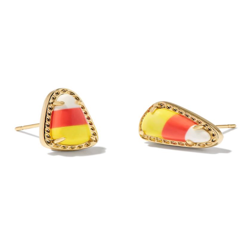 Candy Corn Stud Earrings - Gold Candy Corn Magnesite | Kendra Scott - FINAL SALE