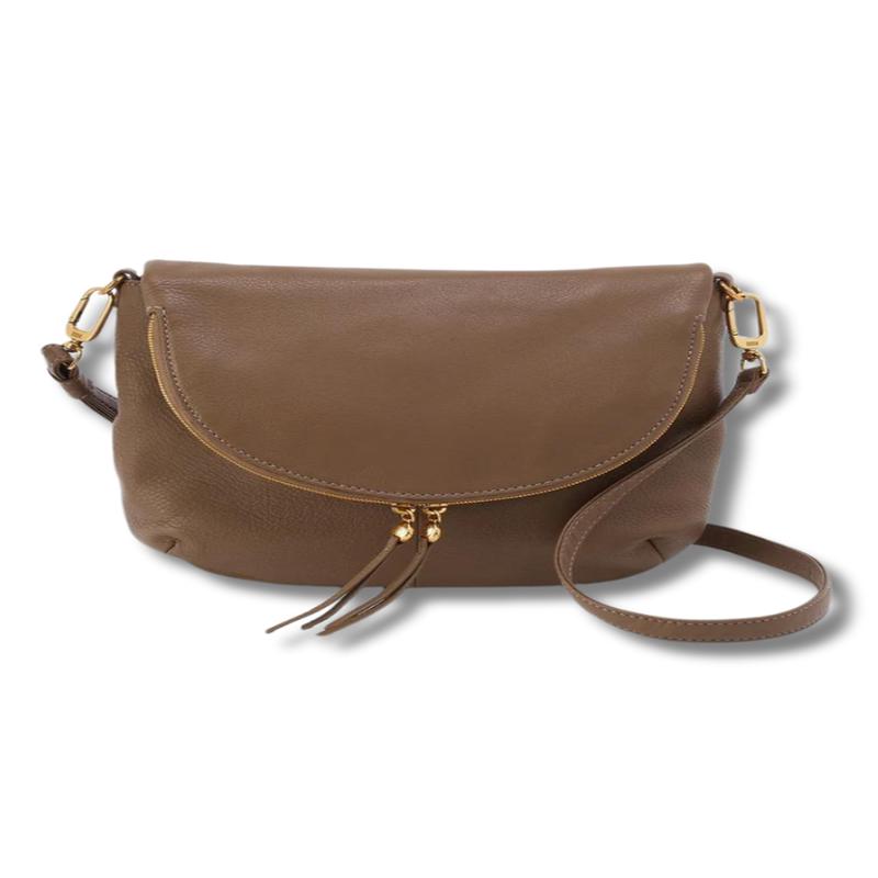 Fern Foldover Messenger - Dark Elm | HOBO