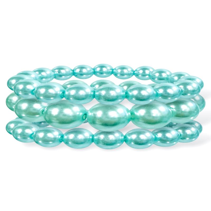Hold On Tight Aqua Beaded Bracelet Set