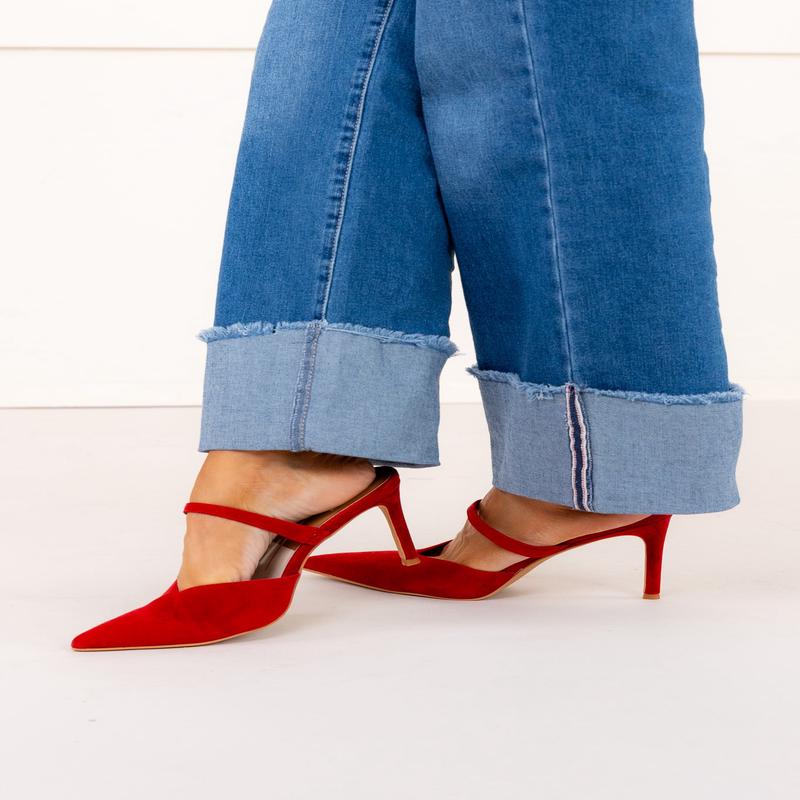Kanika Suede Heel - Crimson | Dolce Vita | RESTOCK