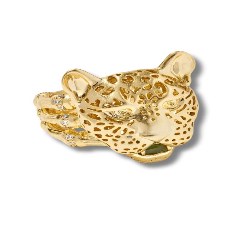Maura Jaguar Statement Ring (Size 7) - Gold Sage Serpentine | Kendra Scott - FINAL SALE