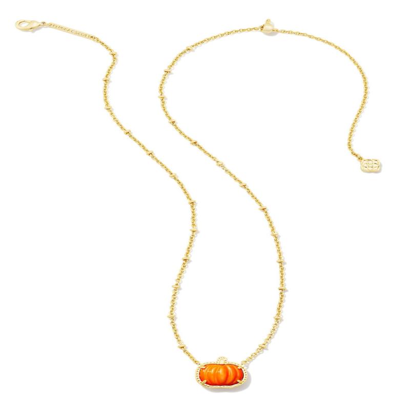 Pumpkin Pendant Necklace - Orange | Kendra Scott - SALE
