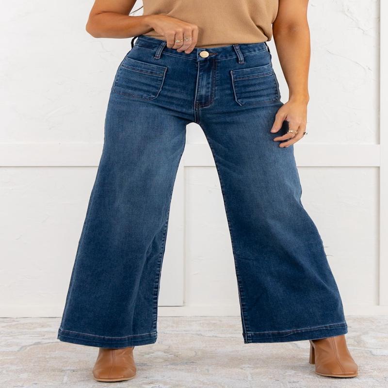 DOORBUSTER - Holly High Rise Wide Leg Jean