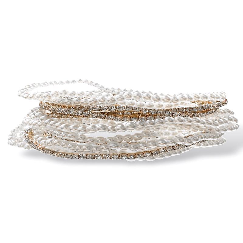 DOORBUSTER She Belongs To Me Rhinestone & Pearl Bracelet Set