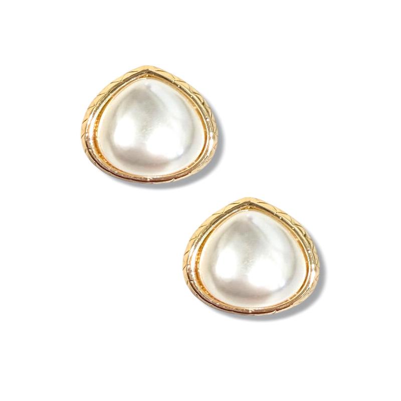 Here To Stay Cream Teardrop Pearl Earrings