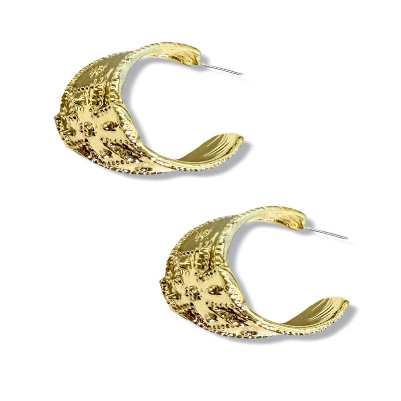 In The Area Wide & Accented Hoop Earrings