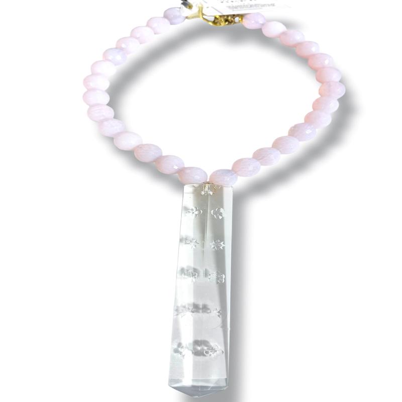 Made in the Deep South 1920s Chandelier Crystal 1960s Opalite Necklace