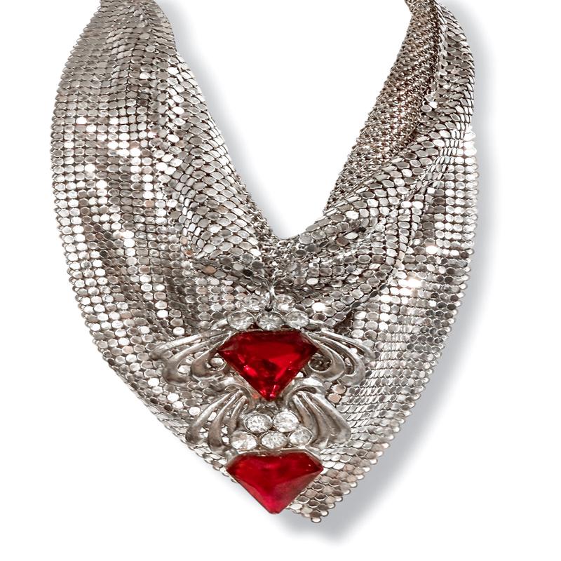 Made in the Deep South 1940s Fur Clip 1970s Bib Necklace