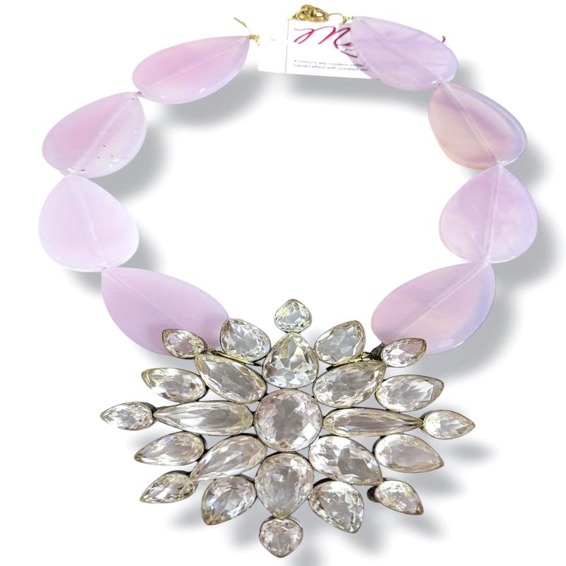 Made in the Deep South 1970s Quartz Buckle 1960s Aquamarine Necklace