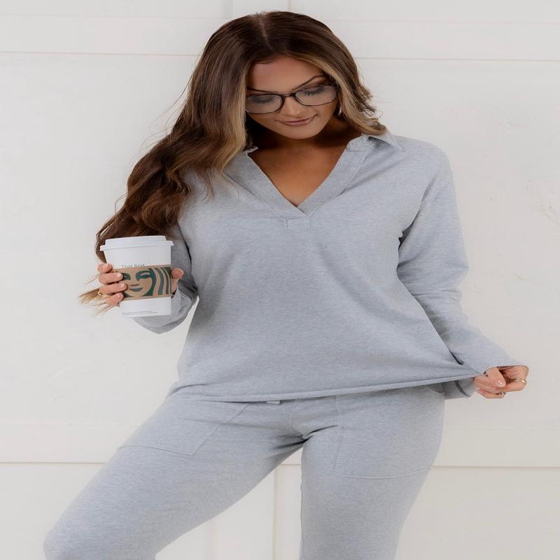 Riley V-Neck Popover Top - SALE