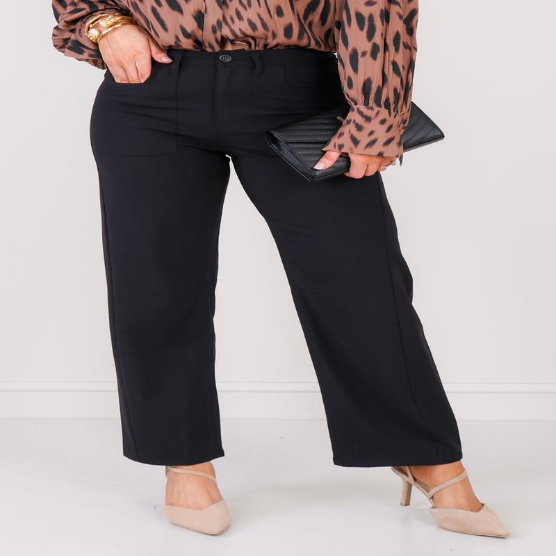 Sanctuary Gab Black Barrel Pant