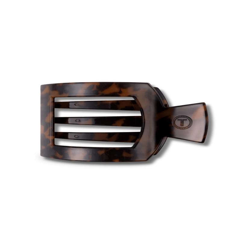 Small Flat Square Clip - Tortoise