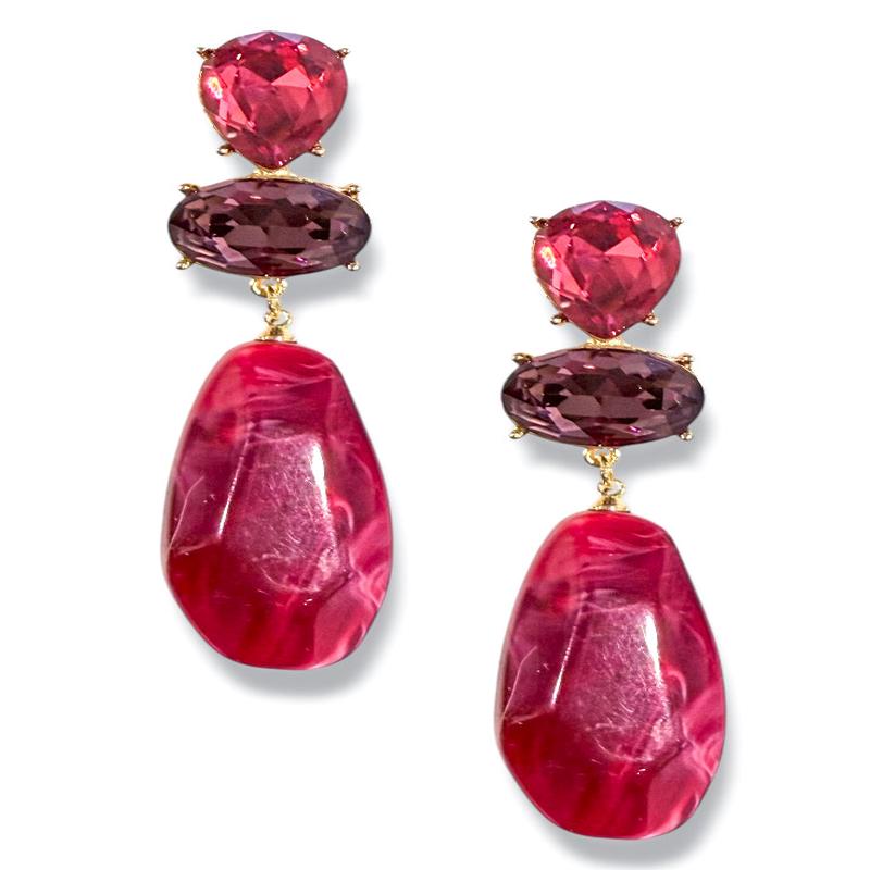 True Meaning Red Drop Dangle Earrings