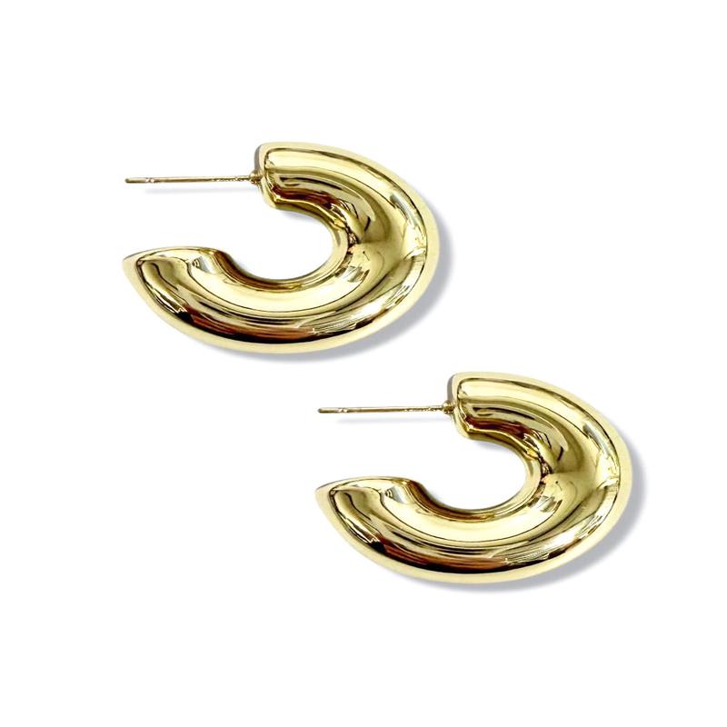 Worth The Moment Gold Hoop Earrings