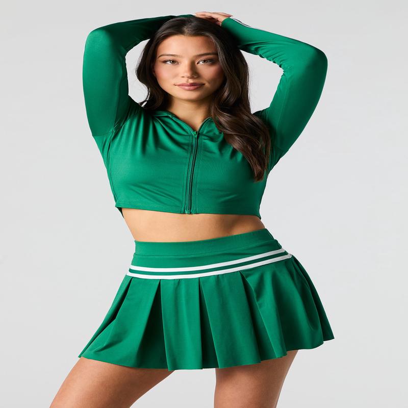 Active Contrast Striped Skort